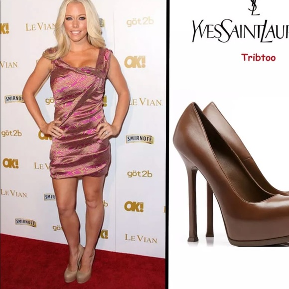 YSL tribtoo Nude Stiletto Heel Size 39 worn once - Picture 9 of 16